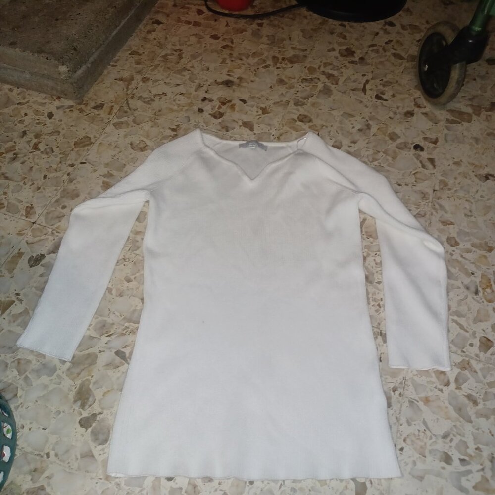 Madison Grey Women's Sweater Large White